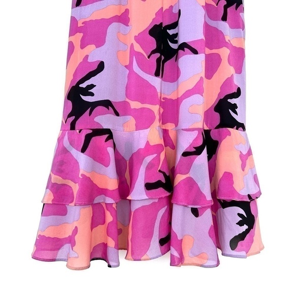 Nicole Miller midi dress, empire waisted with ruffled hem in a silk blend - Picture 9 of 14